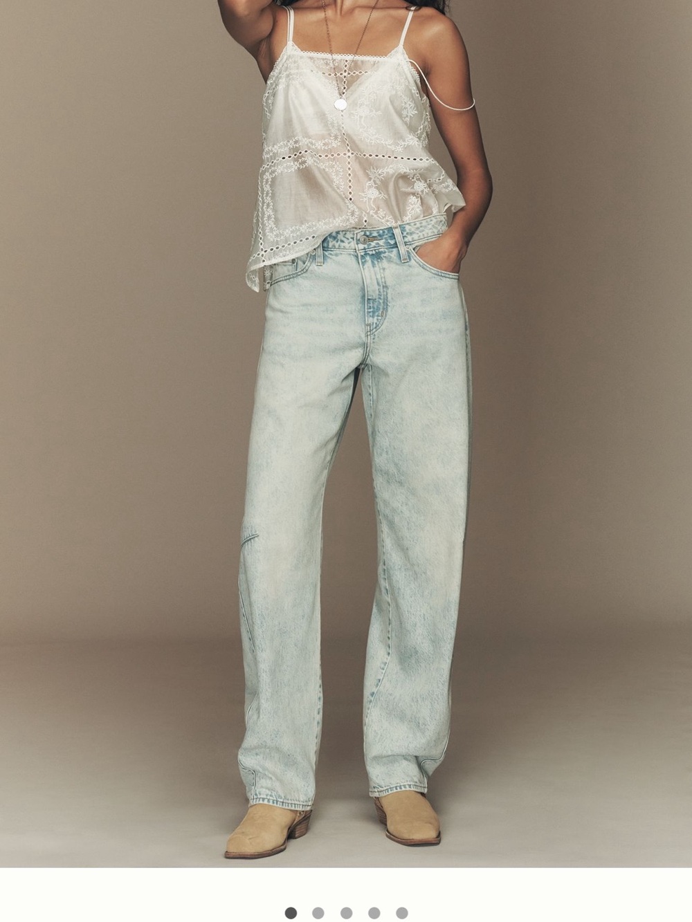 Levi’s cotton barrel dad high rise jeans